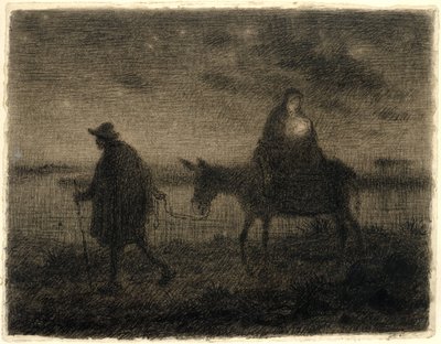 Útěk do Egypta, c.1864 od Jean Francois Millet