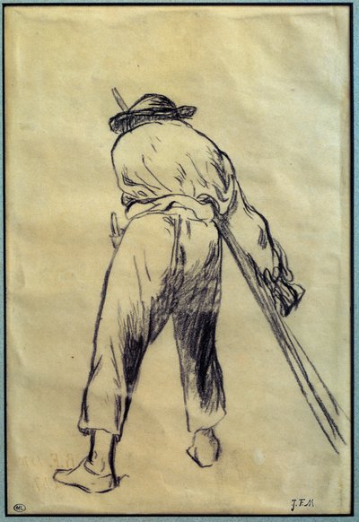Reaper Příprava kresby Jean Francois Millet (1814-1875) Paříž 19. století, Muzeum Louvre od Jean Francois Millet
