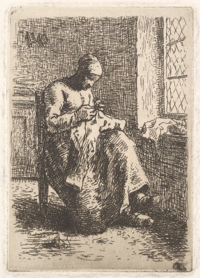 Švadlena, 1853. od Jean Francois Millet