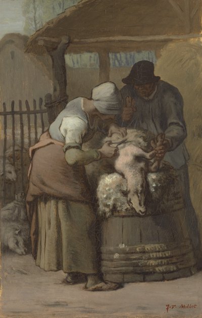 Die Schafscherer, 1857-61 von Jean Francois Millet