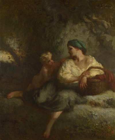 The Whisper, c. 1846 od Jean Francois Millet