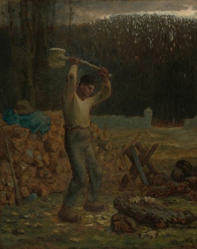 Woodchopper, 185866. od Jean Francois Millet