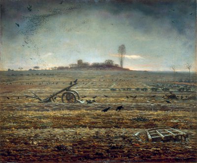 Planina Chailly s branami a pluhem (olej na plátně od Jean Francois Millet