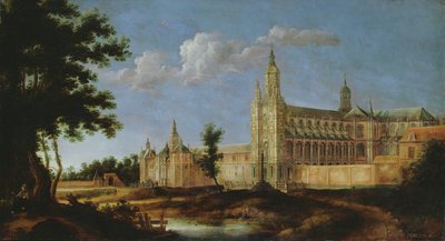 Pohled na opatství Saint-Amand-les-Eaux, založené 647 od Jean Francois Neyts