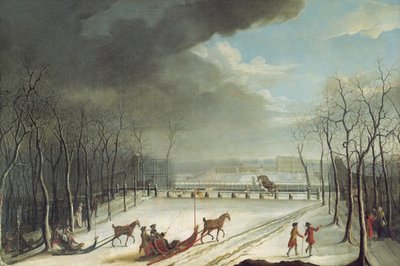 Princ z Conde loví na saních v roce 1767 od Jean Francois Perdrix
