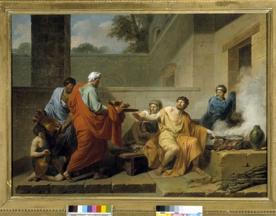 Starověký Řím: „Manius Curius Dentatus odmítá dary Samnitů“ od Jean François Pierre Peyron