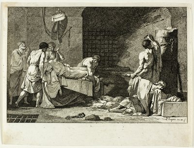 Cimonova oddanost nebo pohřeb Miltiade od Jean François Pierre Peyron
