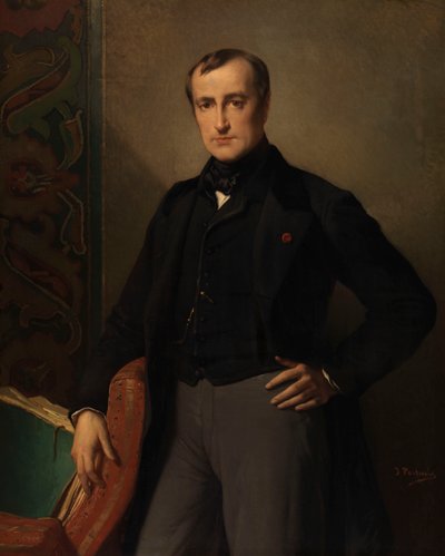 Malíř Paul Delaroche (olej na plátně) od Jean Francois Portaels