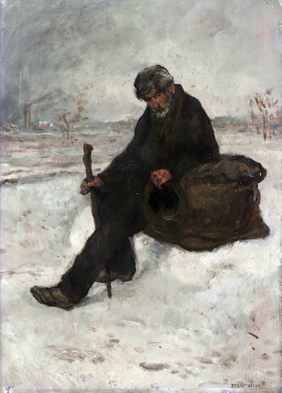 Filozof, Cheminot ve sněhu od Jean Francois Raffaelli
