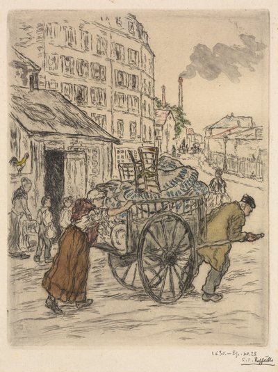 Stěhování od Jean Francois Raffaelli