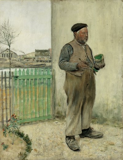 Muž, který právě natřel svůj plot od Jean Francois Raffaelli