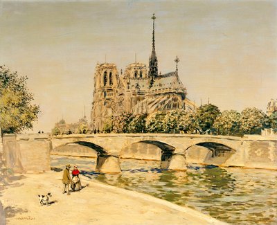 Notre Dame a Seina od Jean Francois Raffaelli