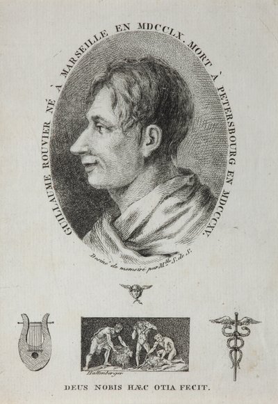 Portrét Guillauma Rouviera 1760-1815, 1815 od Jean Francois Xavier Hattenberger