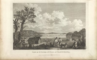 Pohled na přístav Petropavlovsk, 80. léta 18. století. od Jean Francois de Galaup La Perouse