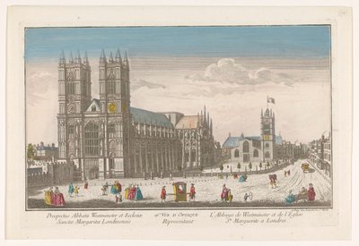 Pohled na Westminsterské opatství a kostel St Margaret