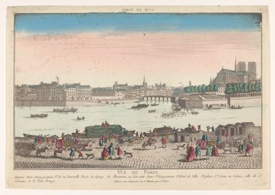 Pohled na město Paříž z Quai de Miramion Vue de Paris (název na objektu) od Jean François Daumont