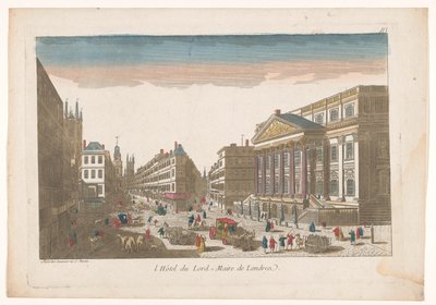 Pohled na Mansion House v Londýně l´Hôtel du Lord = Maire de Londre (název na předmětu) od Jean François Daumont