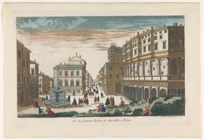 Pohled na divadlo Marcellus v Římě Vue du fameux Theater de Marcellus v Římě (název na objektu) od Jean François Daumont
