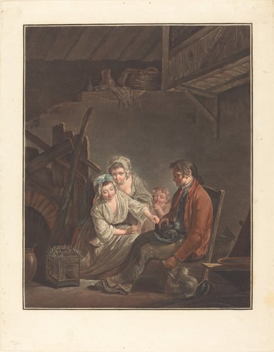 Soukromý pták od Jean François Janinet after Jean Jacques Lagrenée II