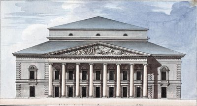 Fasáda Petrohradského císařského divadla Velkého Kamenného, 1802 od Jean François Thomas de Thomon