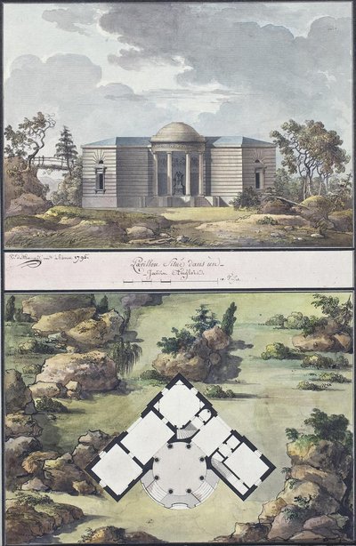 Pavilon v anglické zahradě, 1795 od Jean François Thomas de Thomon