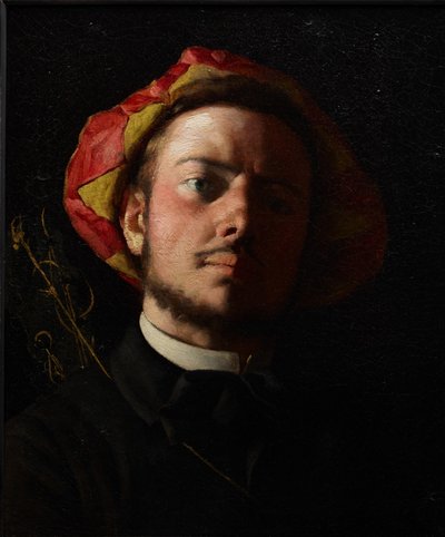 Portrét Paula Verlaina jako trubadúra od Jean Frederic Bazille