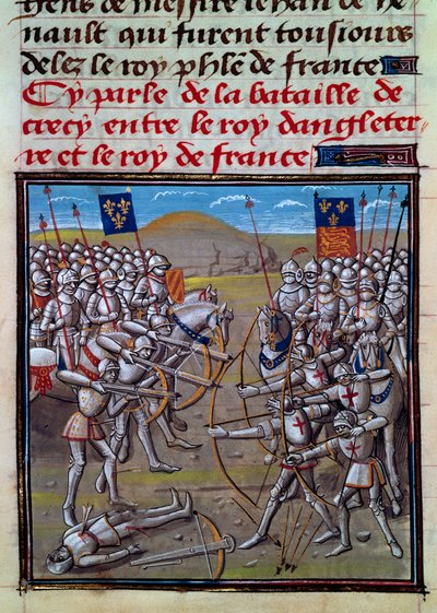 Bitva o Crecy, miniatura z Froissart