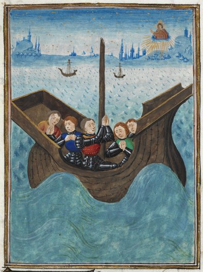 Robert poustevník se vrací do Francie, Jean Froissart, miniatura od Jean Froissart