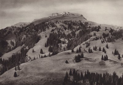 Hotely Rigi Kulm (černobílá fotografie) od Jean Gaberell