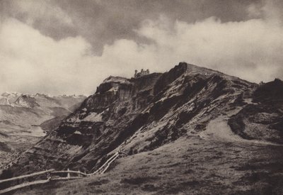 Rigi Kulm, hotel na vrcholu (černobílá fotografie) od Jean Gaberell
