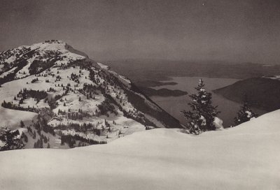 Rigi im Winter (černobílá fotografie) od Jean Gaberell