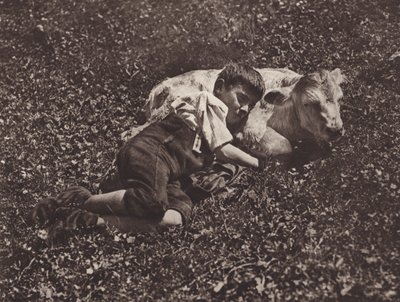 Švýcarsko: Siesta (černobílá fotografie) od Jean Gaberell