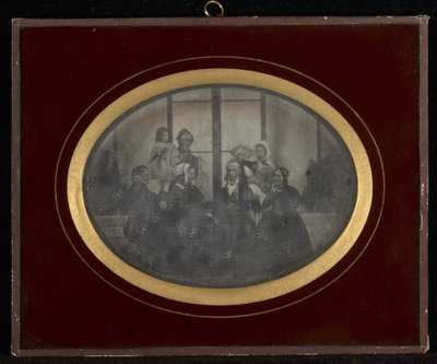 Skupinový portrét osmi členů kruhu Eynarda-Lullina od Jean Gabriel Eynard