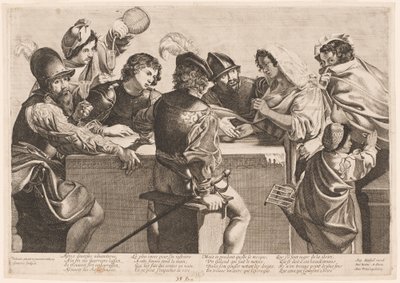 Věštkyně od Jean Ganière after Valentin de Boullogne