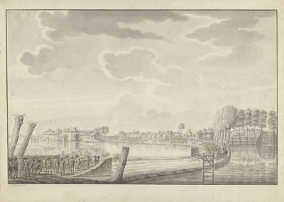 Útok na Ouderkerk aan de Amstel, 1787 od Jean George Teissier (signed by artist)