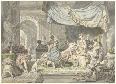Antiochus se snaží utajit lásku ke své matce Stratonice od Jean Grandjean