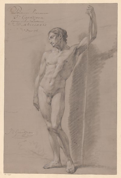 Stojící mužský akt, při pohledu zepředu (1. cena 1776) od Jean Grandjean