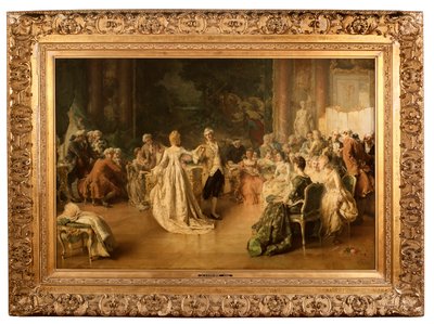 Menuet (olej na panelu) od Jean Guillaume (1858-1931) Rosier
