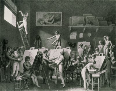 Studio Jacquese Louise Davida (1748-1825) od Jean Henri Cless