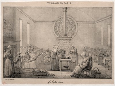 Scény Paříže: Foundling Hospital. od Jean Henri Marlet
