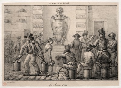 Scény Paříže: Nosiči vody. od Jean Henri Marlet