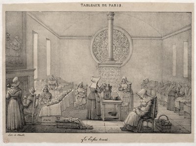 Scény Paříže: Foundling Hospital od Jean Henri Marlet