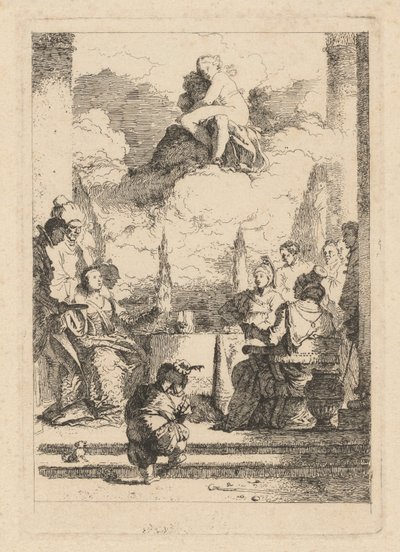 Banket Antonia a Kleopatry od Jean Honoré Fragonard after Giovanni Battista Tiepolo