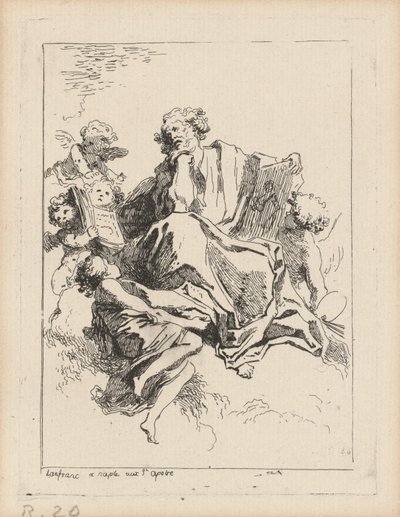 Svatý Lukáš od Jean Honoré Fragonard after Giovanni Lanfranco