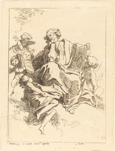 Svatý Lukáš od Jean Honoré Fragonard after Giovanni Lanfranco