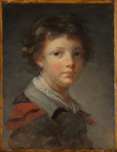 Chlapec v plášti s červenou podšívkou, 80. léta 18. století. od Jean Honore Fragonard