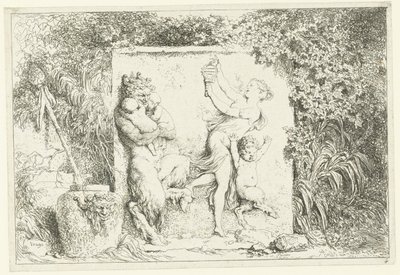Tanec satyrů Bacchanales (název série) Nymfy a satyři (název série) od Jean Honore Fragonard
