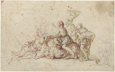 Evropa unesená Jupiterem v masce býka (?) od Jean Honore Fragonard