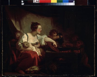 ""Chudá rodina"" (Chudá rodina) Obraz Jean Honore Fragonard (1732-1806) 1760-1762 Puškinovo muzeum, Moskva od Jean Honore Fragonard