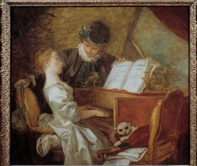 Die Musikstunde. Gemälde von Jean-Honore Fragonard (1732-1806) von Jean Honore Fragonard